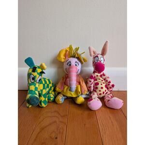 Disney Winnie The Pooh Heffalump #4 Woozle #2 #3 Mini Bean Bag 8" Plush Lot